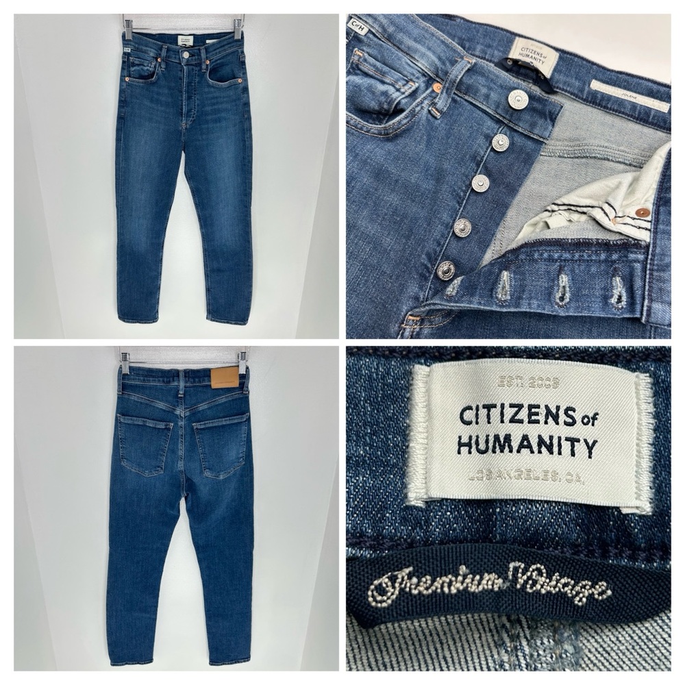 Citizens Of Humanity Jolene Jeans Size 25 Button Fly‎ Straight Leg Office 24x26